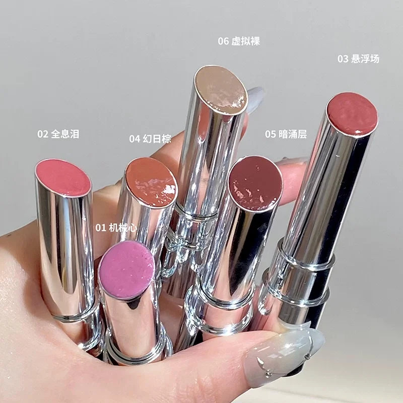 Crystal Solid Lip Gloss – Mirror Finish Long-Lasting Lipstick Crystal Lip Gloss HIP