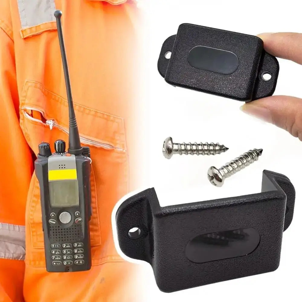 Universal Walkie Talkie Car Bracket – Screw Fix & Adhesive Car Radio Holder HIP