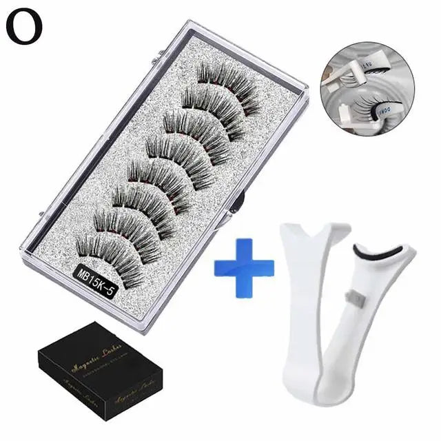 3D Natural Magnetic Eyelashes,With 5 Magnetic Lashes Shipping Box Eyelashes Handmade False Gift Reusable Support Drop Magne T6N2 HIP 15 CN