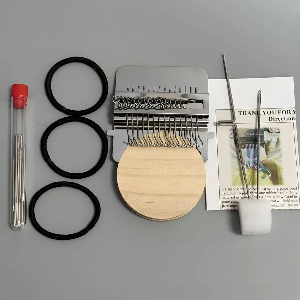 Portable Small Darning Machine Mending Jean Clothe Fabric Repair Practical Knitting Tool Wooden Hand Tapestry Loom Weaving Frame HIP