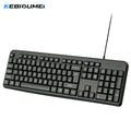 KEBIDUMEI 104-Key USB Wired Keyboard – Office & Gaming USB Wired Keyboard HIP 104Keys