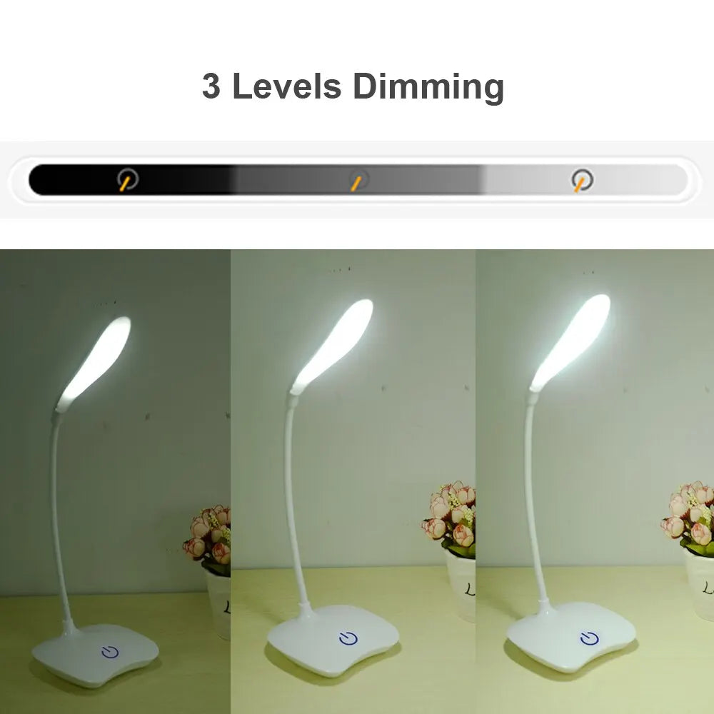 LED USB Rechargeable Desk Lamp – Eye-Friendly Reading Light LED Desk Lamp HIP