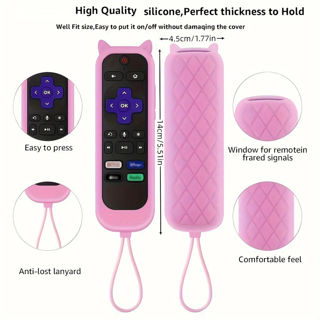 Glow in the Dark Cat Ears Silicone Remote Cover – TCL Roku Remote Control Cover HIP
