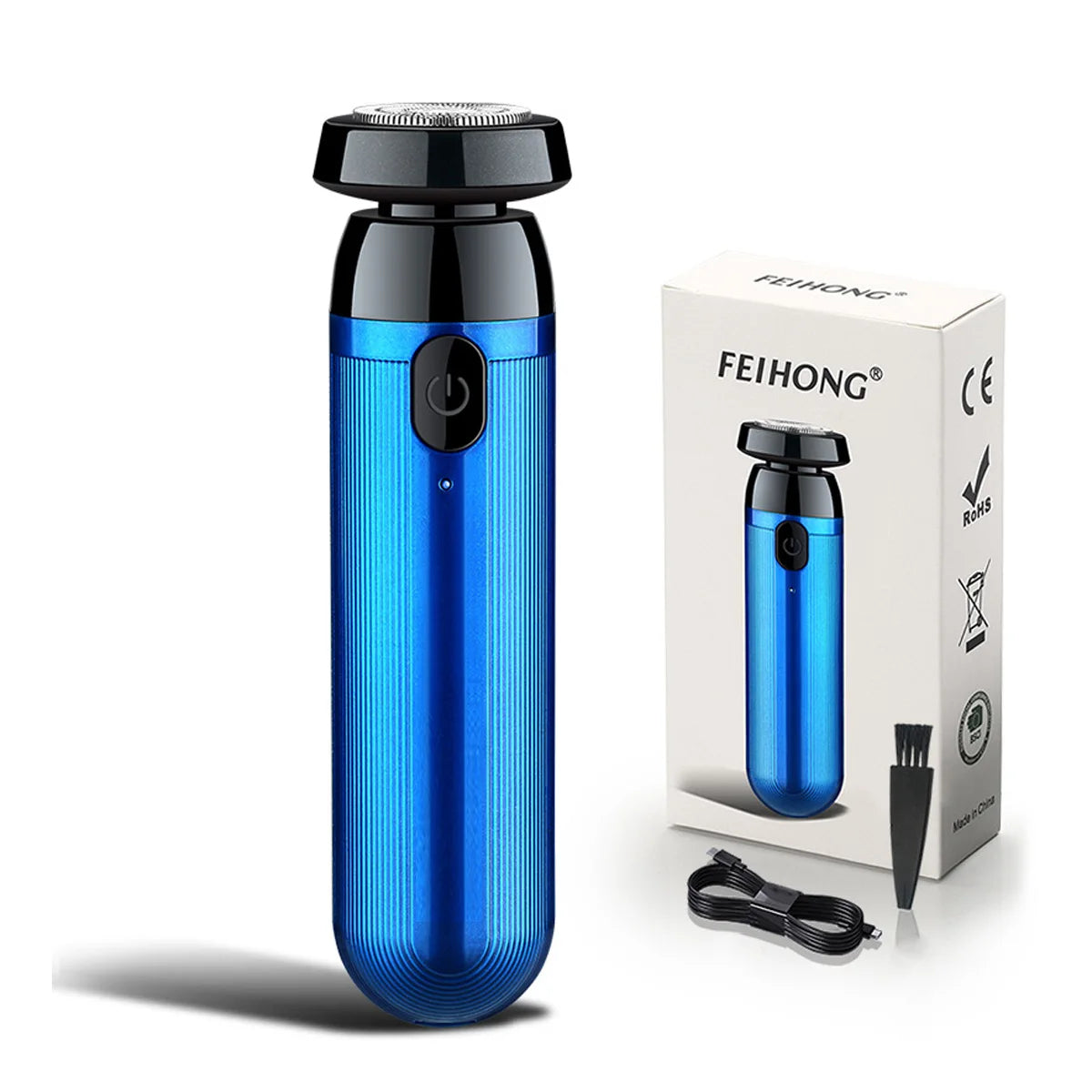 Mini Rechargeable Electric Shaver for Men – Portable & Fast Electric Shaver HIP C587-Blue