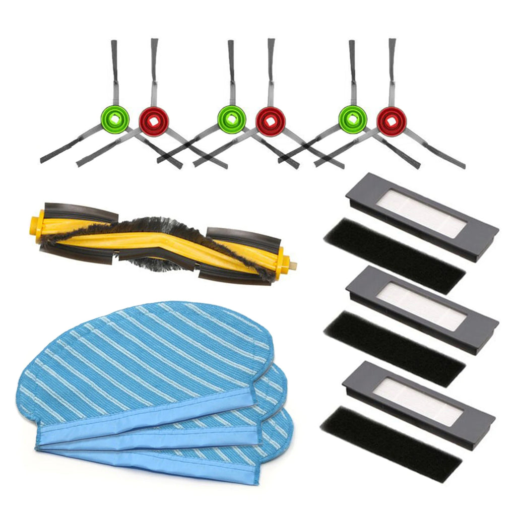 Filter Brush Mop Cloth Set Pack of 13 Accessories Kit Replacement for Ecovacs Deebot Ozmo 920 950 Vacuum Cleaners Includes HIP Blue
