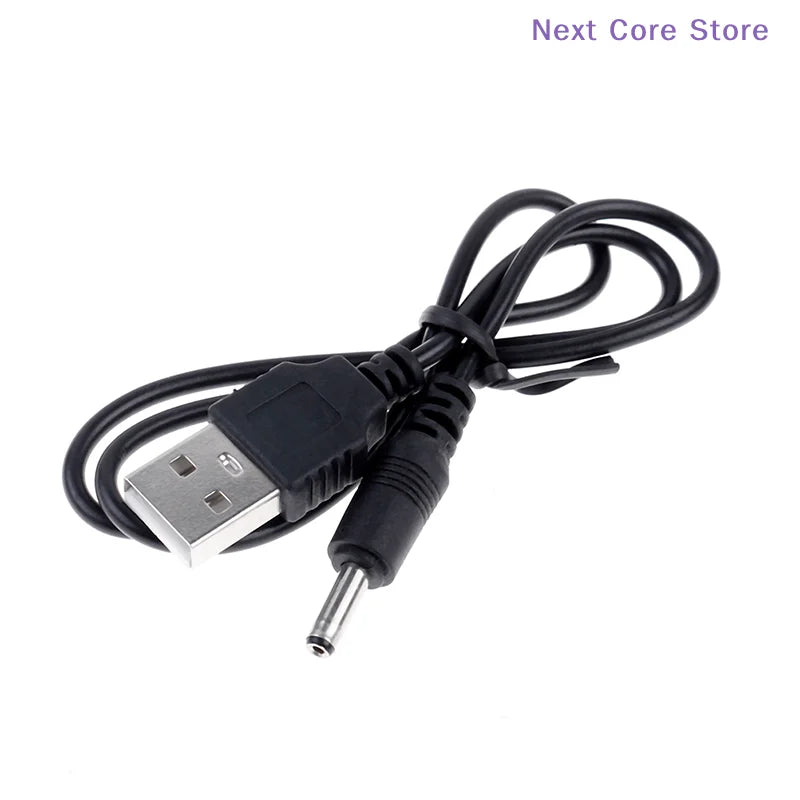 USB Male to 3.5mm DC Charging Cable 60cm – Black USB Charging Cable HIP