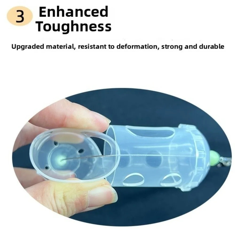 3-Pack Luminous Bait Cage Maggot Feeder Set – S, M & L Fishing Bait Feeder HIP