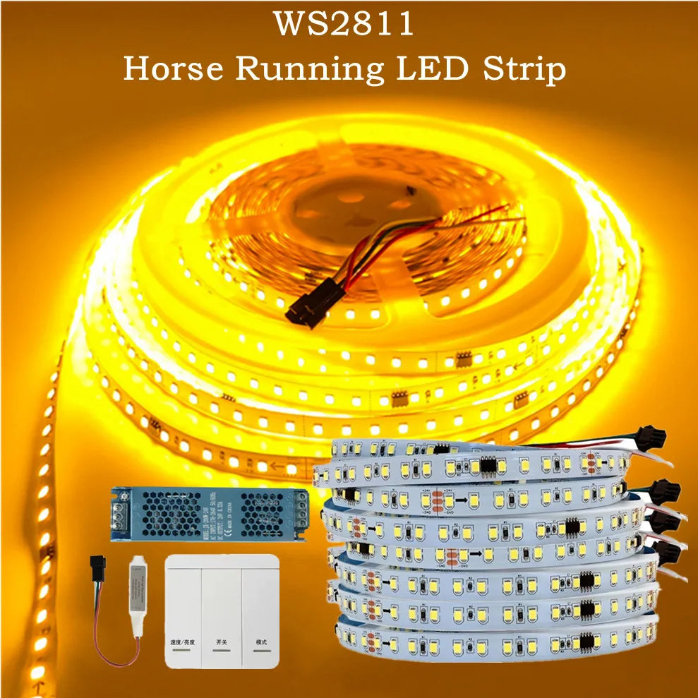 24V WS2811 Running Water LED Strip 10M/20M – 126LEDs/m LED Light Strip HIP