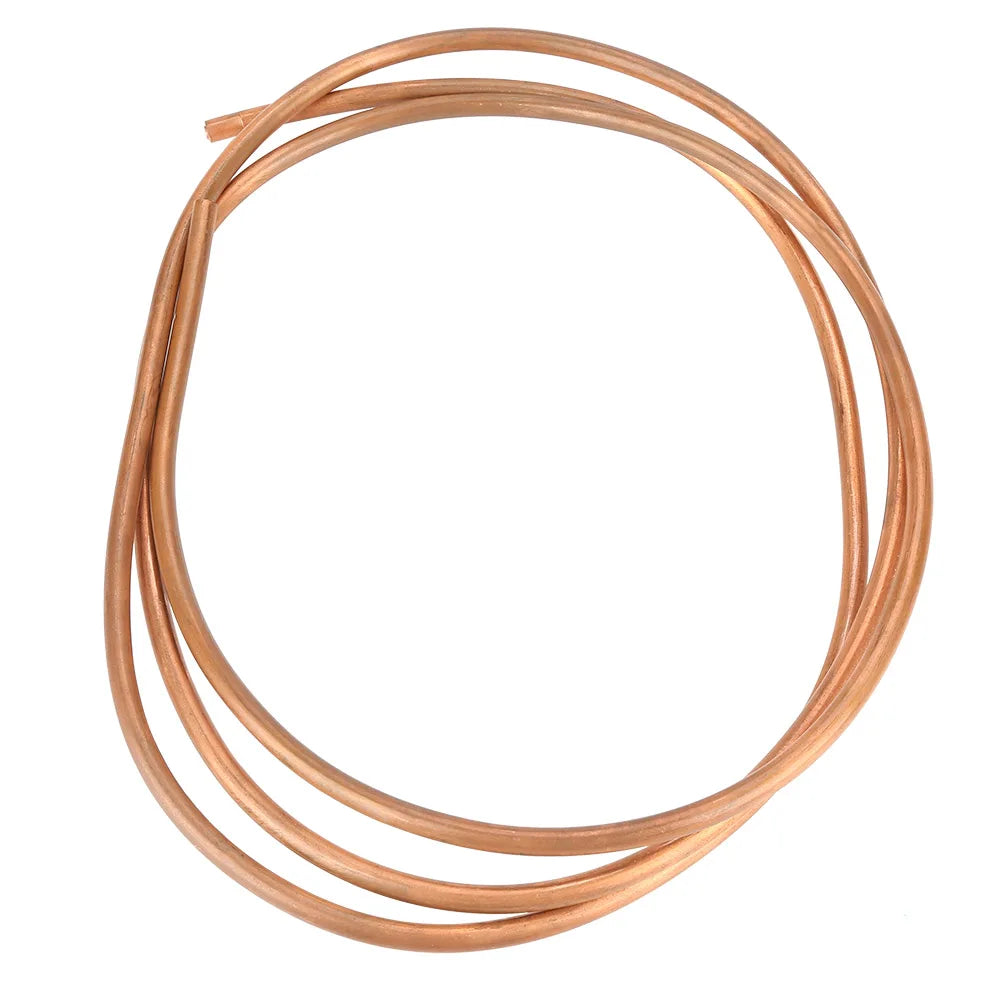 Copper Pipe Refrigeration Tube Soft Copper Tube 2m T2 Soft Copper Coil Tube Pipe ID 4mm OD 6mm Thickness 1mm for Refrigeration HIP