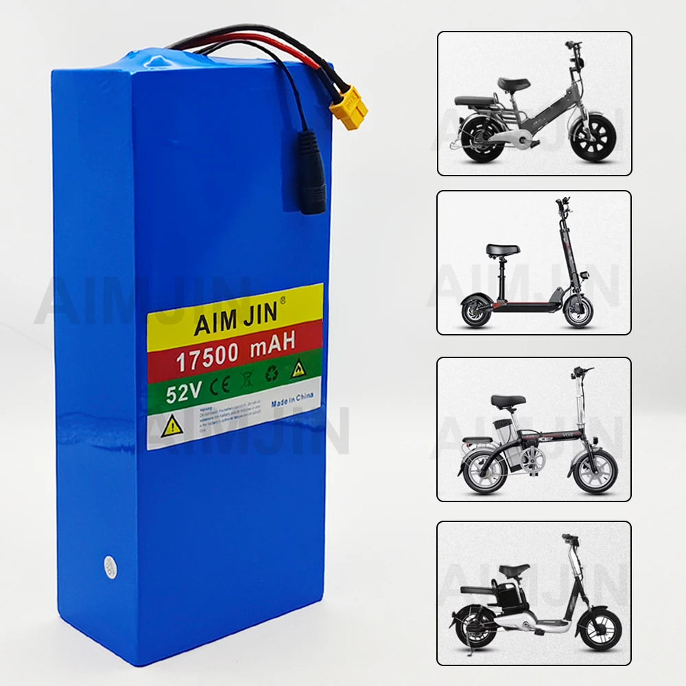 52V 17.5Ah 18650 Lithium Battery Pack 14S5P BMS | 1500W Lithium Battery Pack HIP