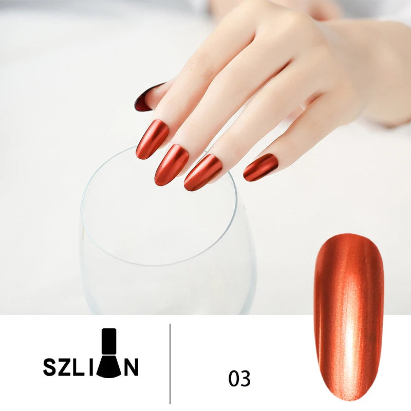 Gel Nail Polish without lamp Gel Semi-permanent Varnishes hybrid All for manicure Mirror Effect Metallic Shiny Glitter Silver HIP 03 1