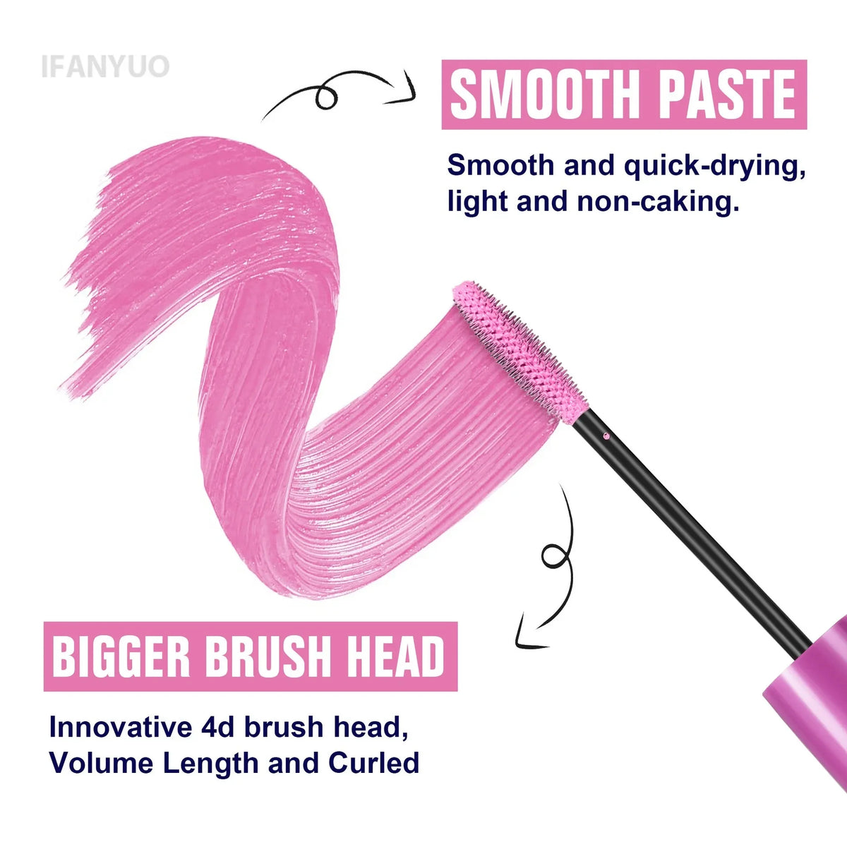 Pink Brown Eyelashes Mascara Colorful Stage Makeup Colored Mascara Cream Blue Green Lasting Waterproof Mascara Curling Eyelashes HIP