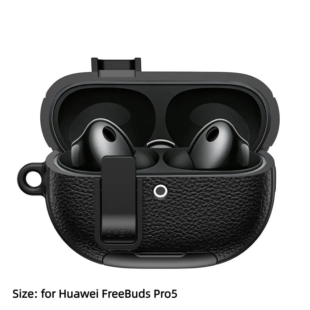 Huawei FreeBuds Pro 5 TPU Case with Phone Stand & Carabiner Earphone Case Cover HIP