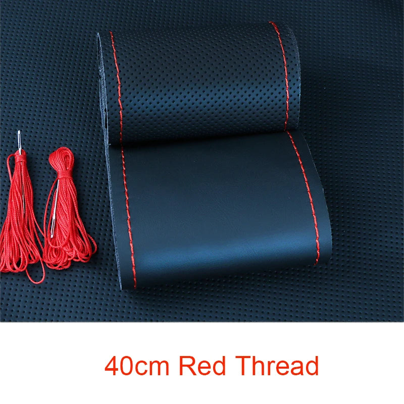 Extra Large Steering Wheel Cover 40–50CM | Truck Bus SUV Steering Wheel Cover HIP 40cm Red Thread