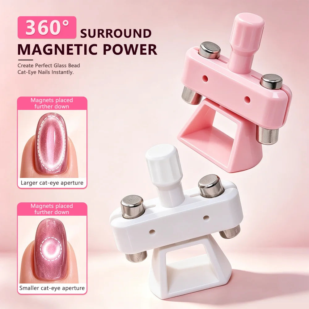 Rotatable Glass Bead Gyroscope Cat Eye Magnet Strong Quick Absorb 3D Magnetic Nail Art Cat Eye Effect Nail Supplies Nail Polish HIP