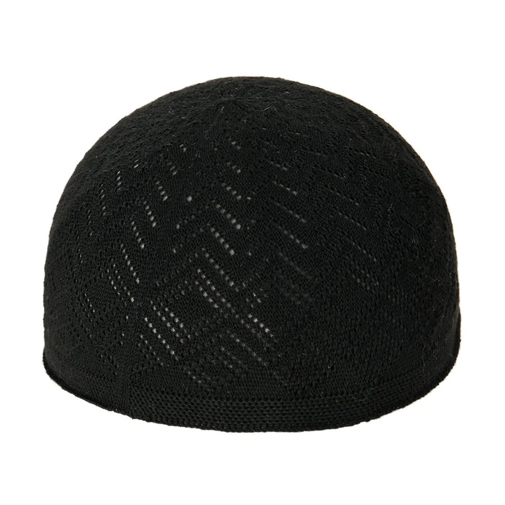 Unisex Knitted Prayer Beanie Cap – Muslim, Jewish & Casual Knitted Prayer Cap HIP black