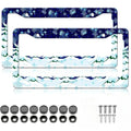 Christmas Snowflake License Plate Frames 2-Pack – Stainless Steel License Plate Frame HIP 1