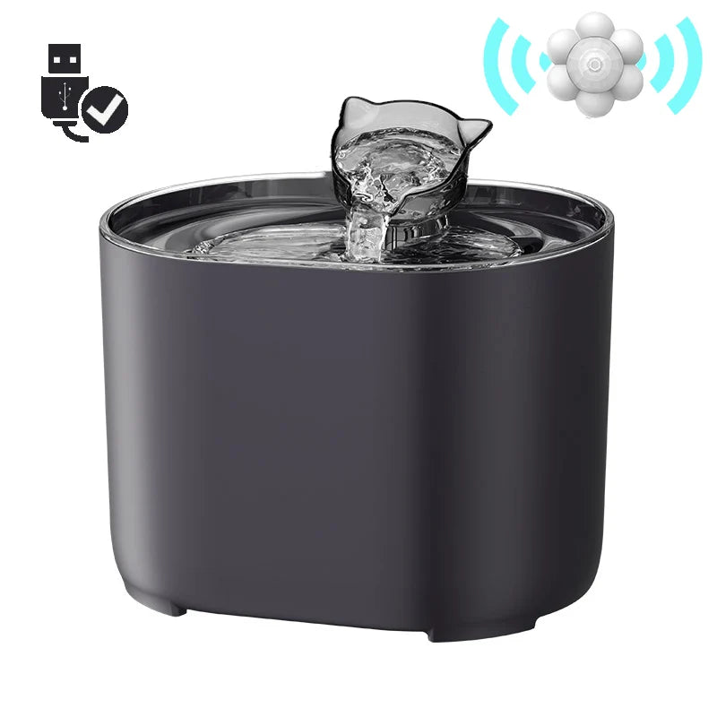 Cat Water Fountain Auto Filter USB Electric Mute Cats Dog Drinker Bowl Recirculate Filtring Drinker for Cats Pet Water Dispenser HIP Sensor combo
