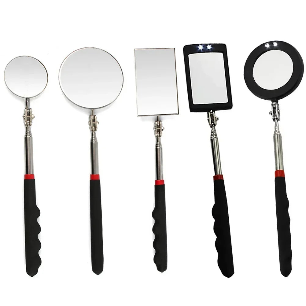 Automobile Chassis Endoscope 360°Telescoping Mirrors Angle LED Light Magnification Inspection Mirror Car Repair Detection Tools HIP