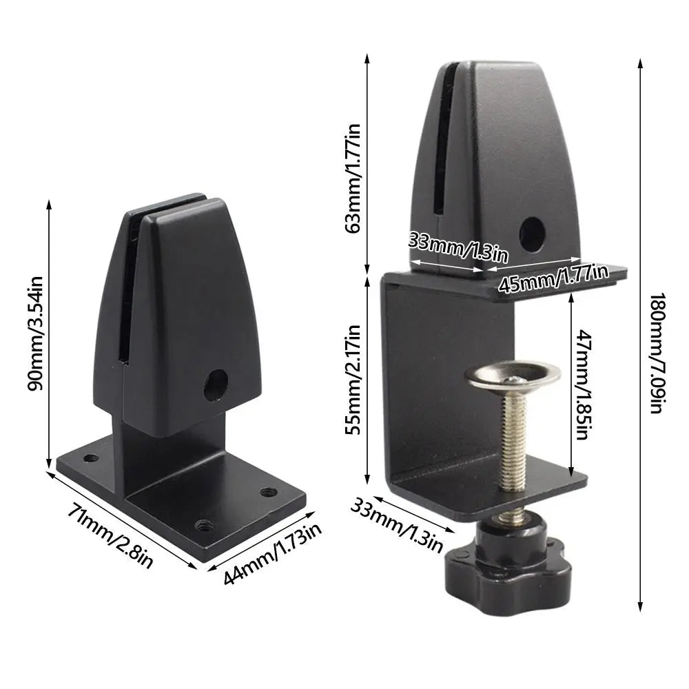 Aluminum Alloy Desk Baffle Clip & Glass Partition Clamp Desk Partition Clamp HIP