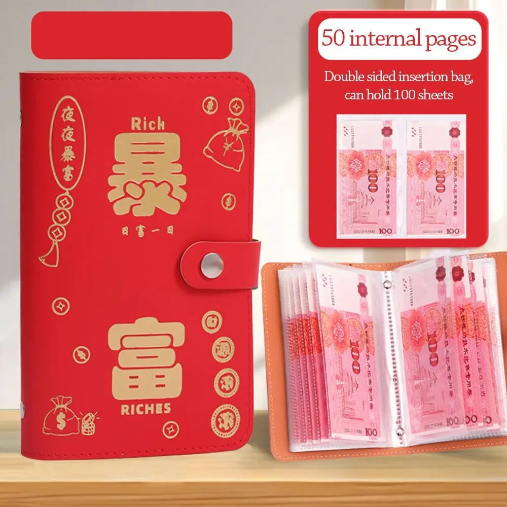 100 Envelope Money Saving Challenge Binder – PU Reusable Budget Savings Binder HIP