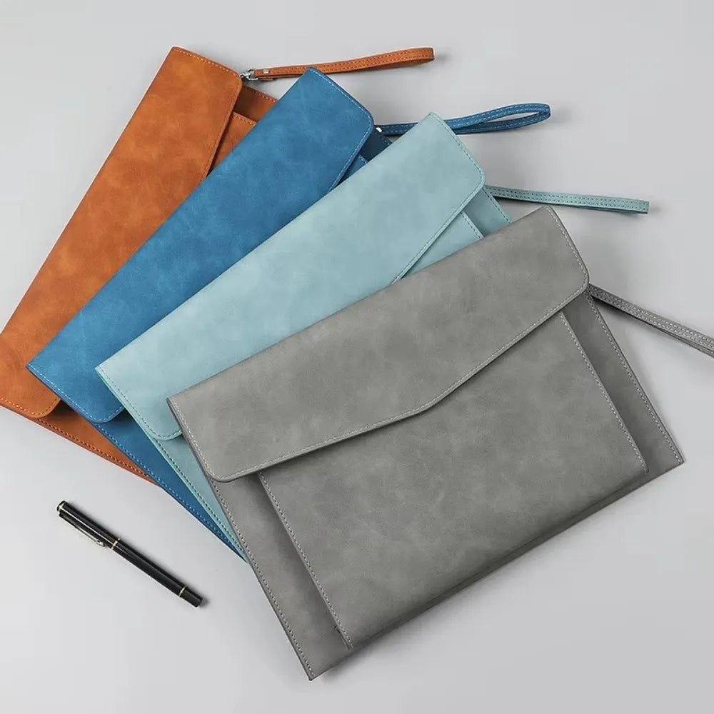 A4 PU Leather Document Bag – Large Capacity File Organizer Document File Bag HIP