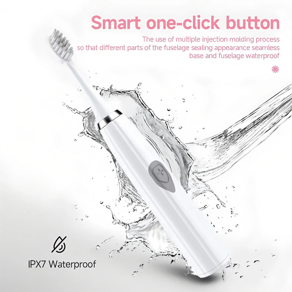 Electric Toothbrush Couples Set – Acoustic Wave, 3 Heads Electric Toothbrush Set HIP