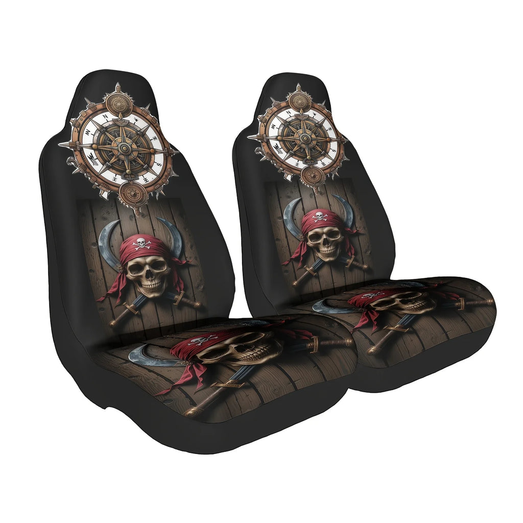 Pirate Skull & Compass Car Seat Cover – All-Season Polyester Car Seat Cover HIP