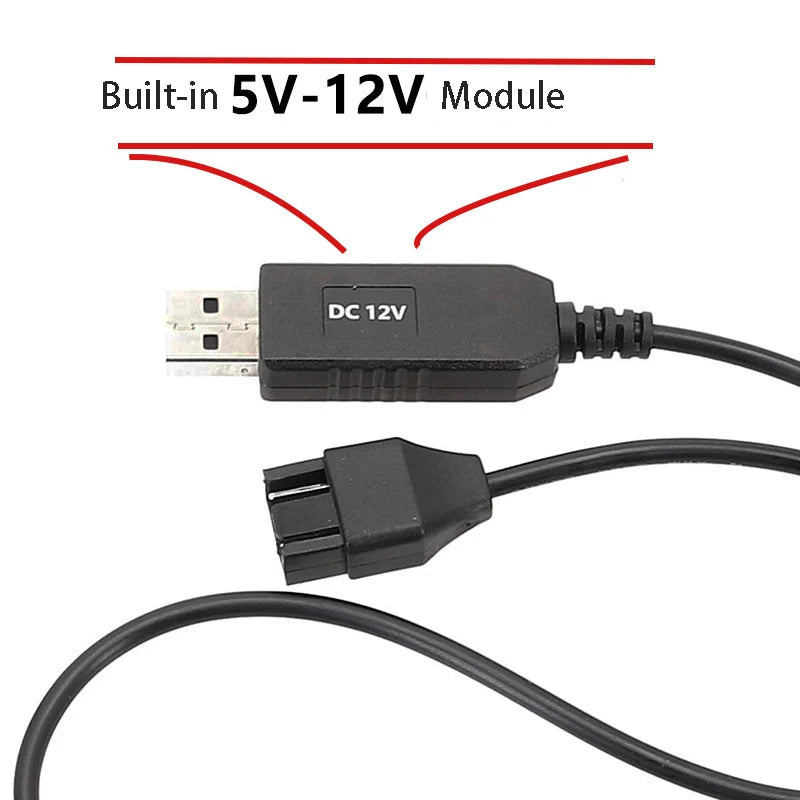 USB to 4-Pin 5V–12V Boost Cable for Computer Cooling Fan Fan Power Boost Cable HIP