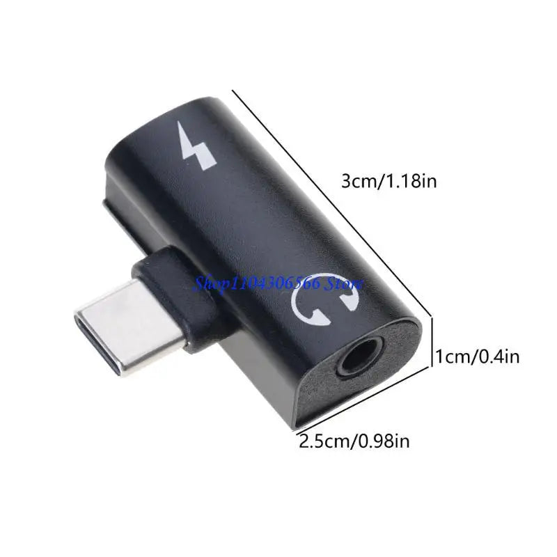 USB-C to 3.5mm Audio + PD 60W Fast Charging Adapter USB-C Audio Adapter HIP