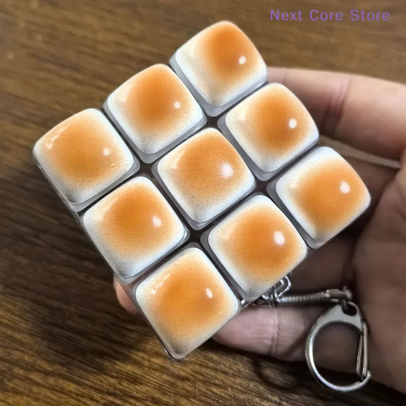 Caramel Bread Keycap Keychain – Cute Backpack Pendant Novelty Keychain HIP