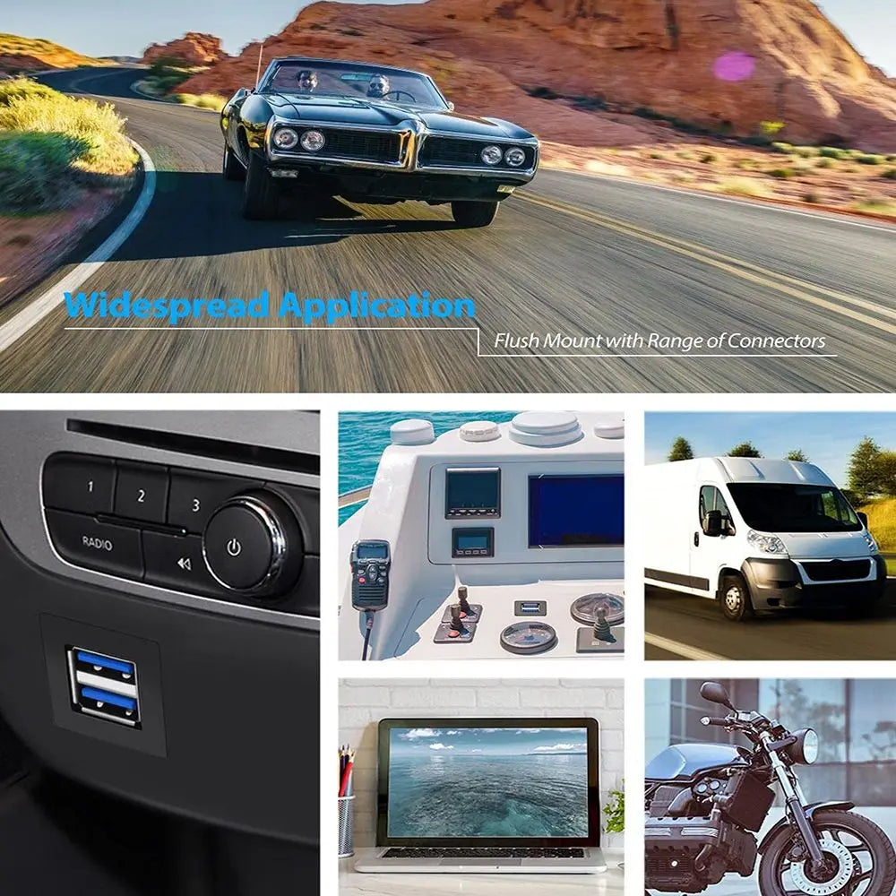 Flush Mount USB 3.0 Extension Cable – Car Truck Boat Panel USB Panel Mount Cable HIP