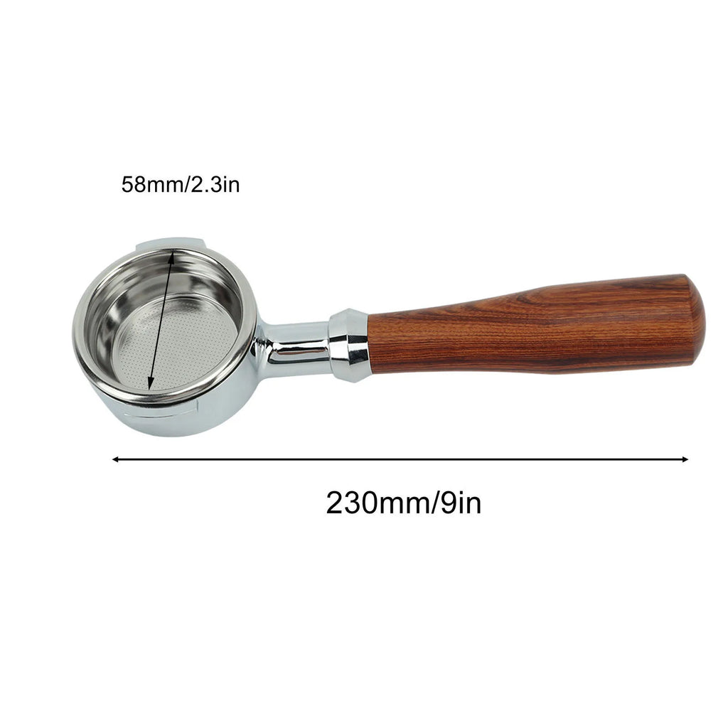 Portafilter Filter Handle Coffee Portafilter 58 mm E61 Single Layer Filter Bottomless Handlheld Portafilter for Home Coffee Shop HIP
