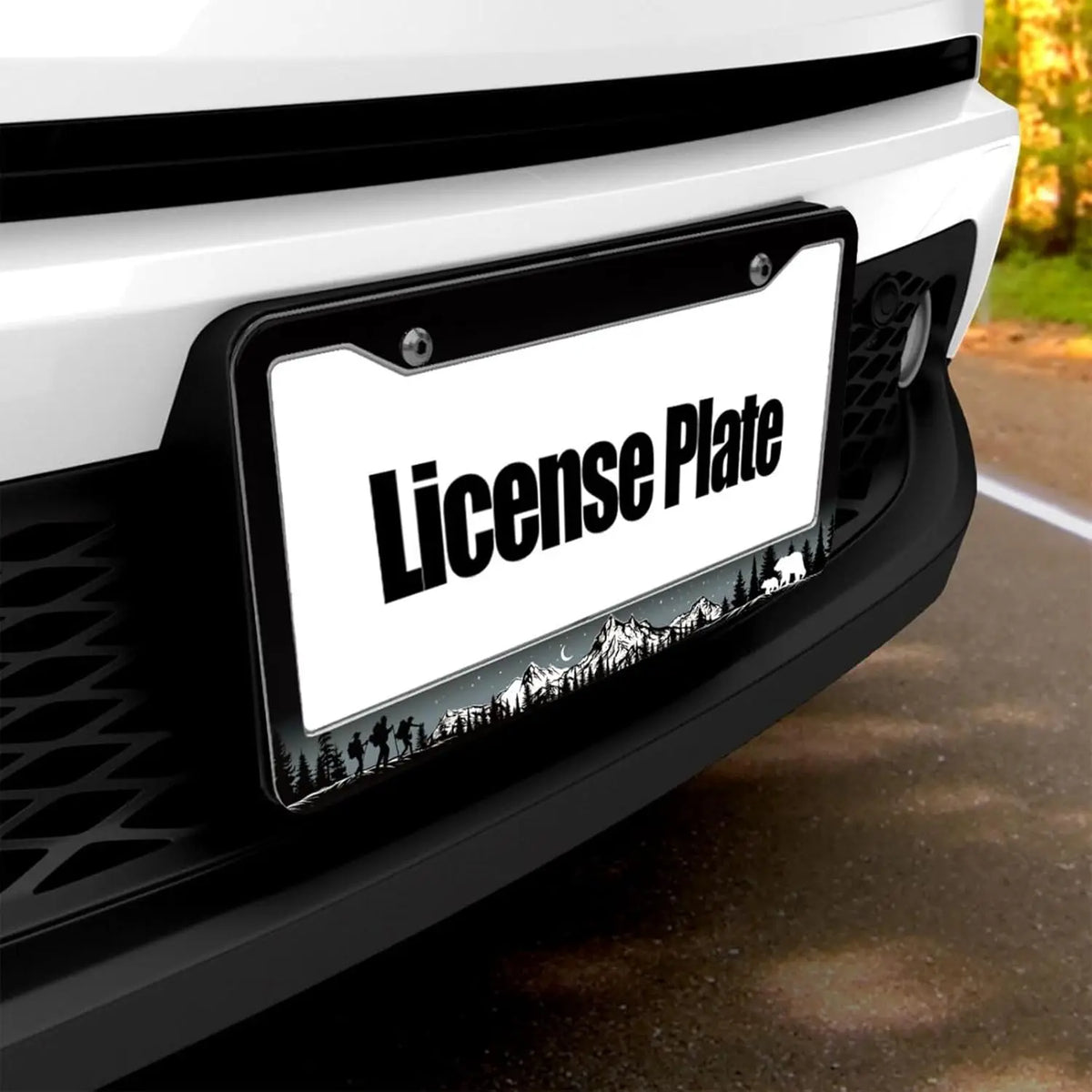 Adventure Bear Wildlife Camping License Plate Frame License Plate Frame HIP