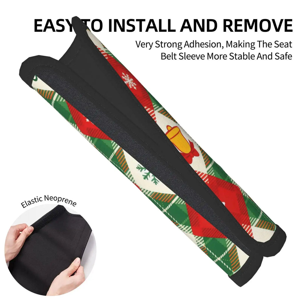 2-Pack Neoprene Car Seat Belt Cover & Shoulder Pad – Black Seat Belt Cover HIP