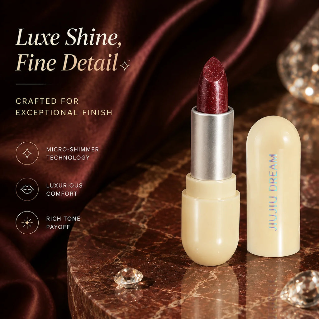 JUJU Dream Shimmer Pearl Lipstick – Waterproof & High Pigment Shimmer Lipstick HIP