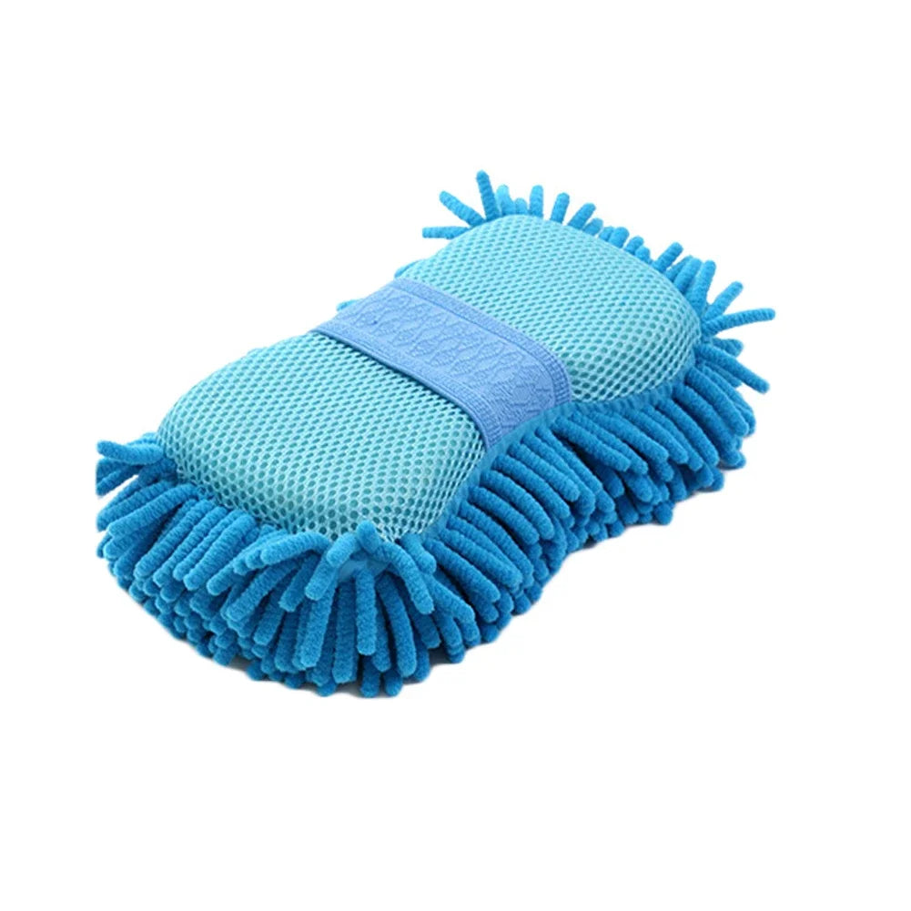 Microfiber Chenille Car Wash Sponge – Scratch-Free Pad Car Wash Sponge HIP C797-Light blue