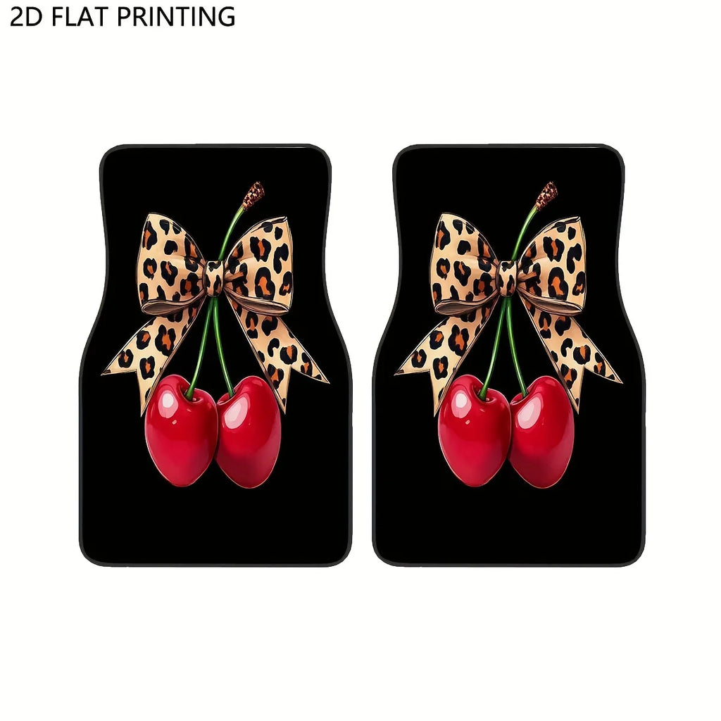Leopard Cherry Car Floor Mats – All-Season Auto Liners Car Floor Mats HIP