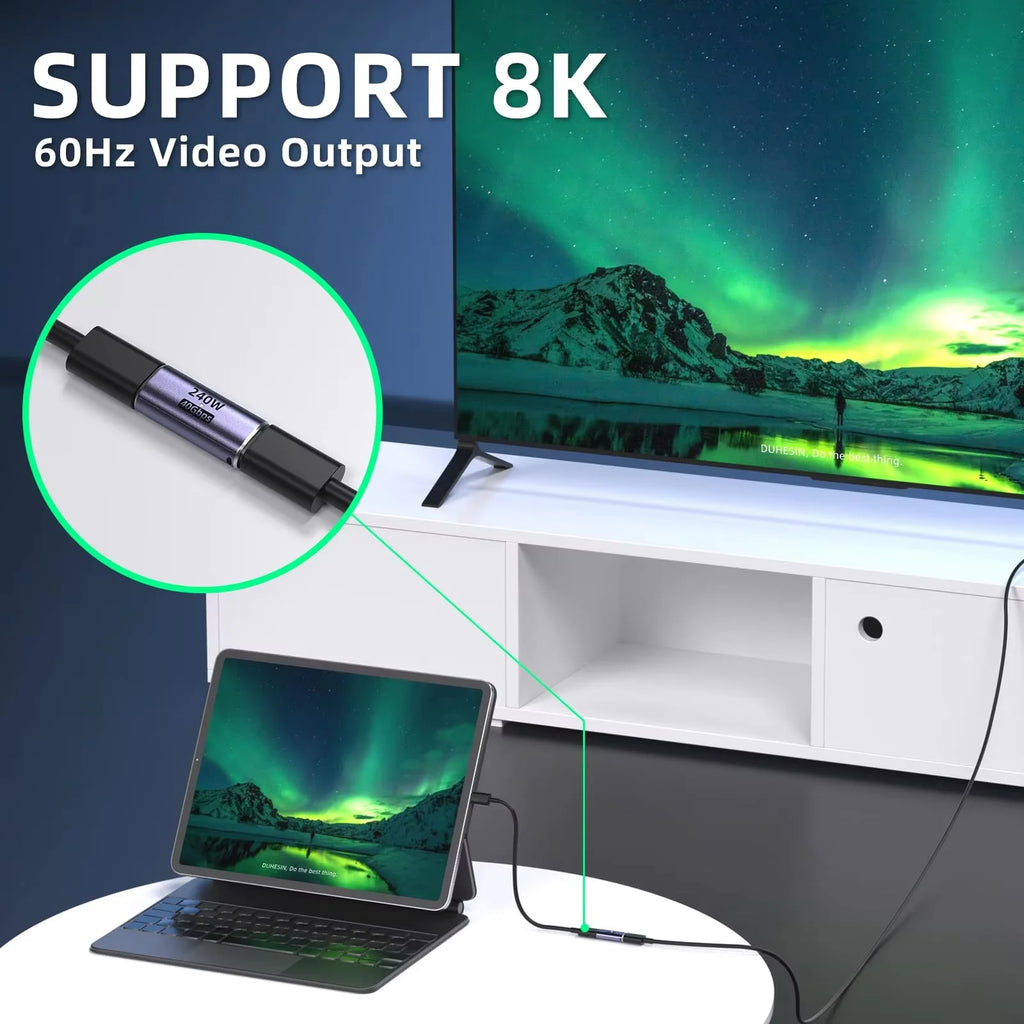 USB-C Female to Female Adapter 240W PD 40Gbps 8K – 4 Pack USB-C Coupler Adapter HIP