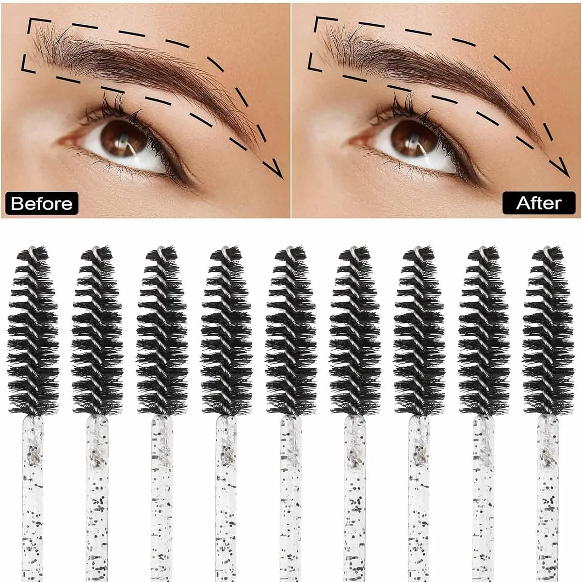 500/1000pcs Disposable Mascara Wands & Spoolie Brushes – RUZOFO Disposable Spoolie Brushes HIP