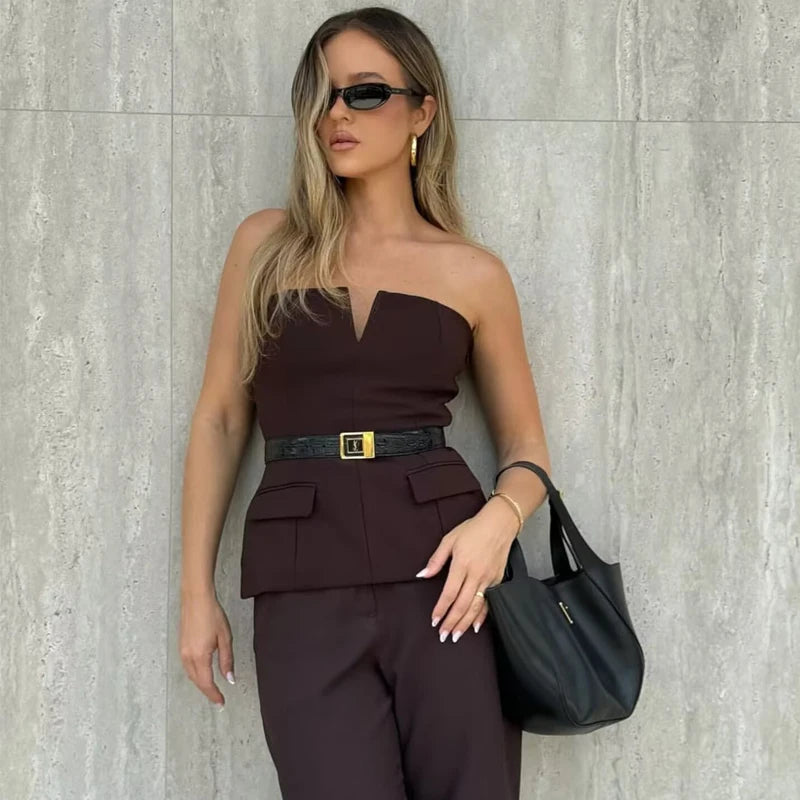 MUJER off Shoulder Tube Top Women Sexy Strapless Crop Top Woman Fashion Backless Short Tops for Women Spring Bustier Vest Top HIP