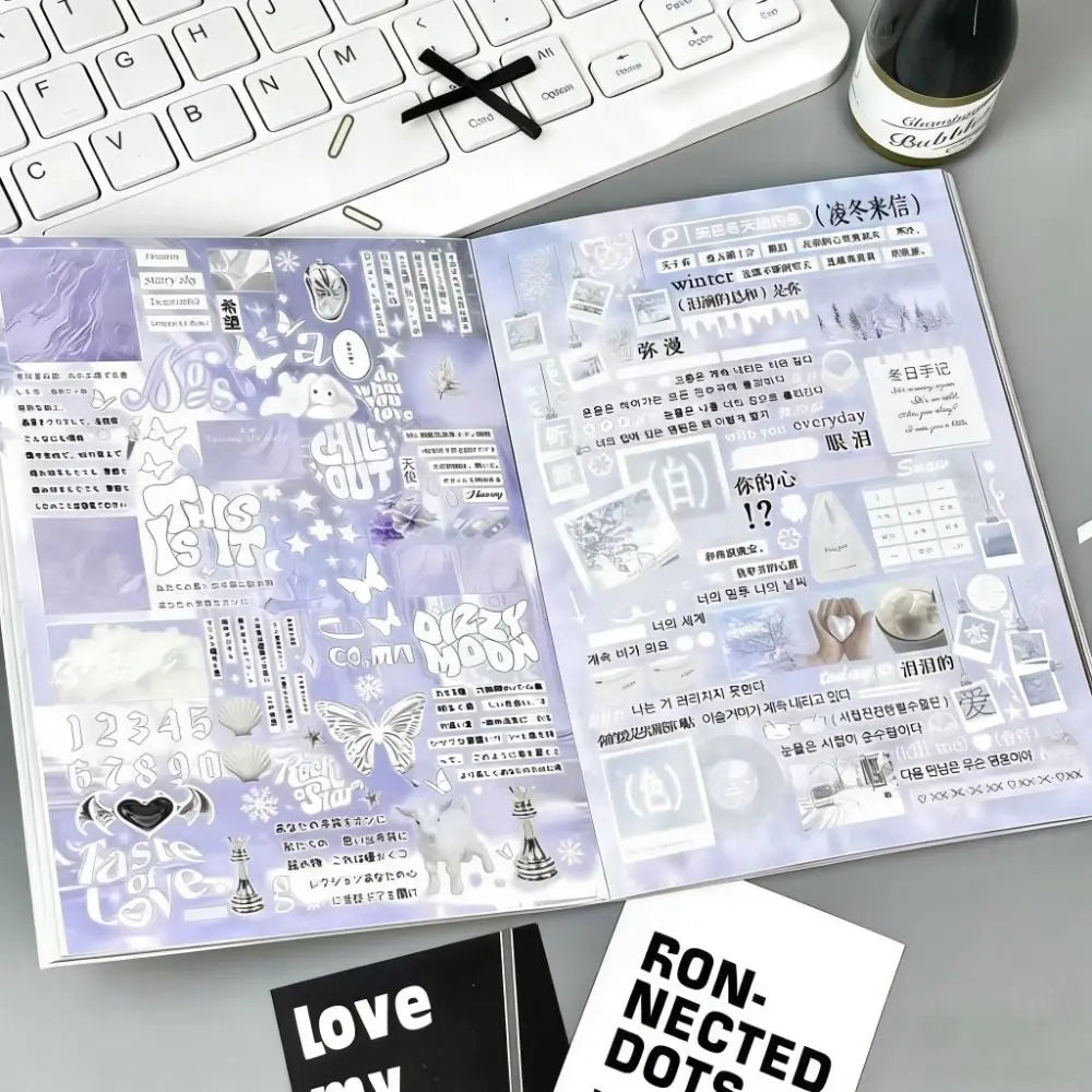 Japanese Style Sticker Book – Scrapbook & Collage Sheets Decorative Sticker Book HIP