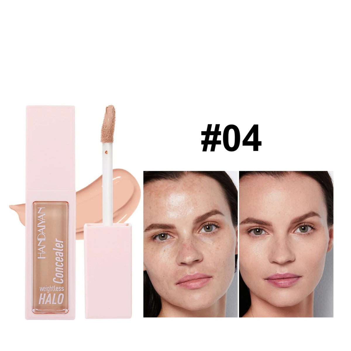 Handaiyan Matte Liquid Concealer – 8 Shades, Full Coverage Liquid Concealer HIP 04