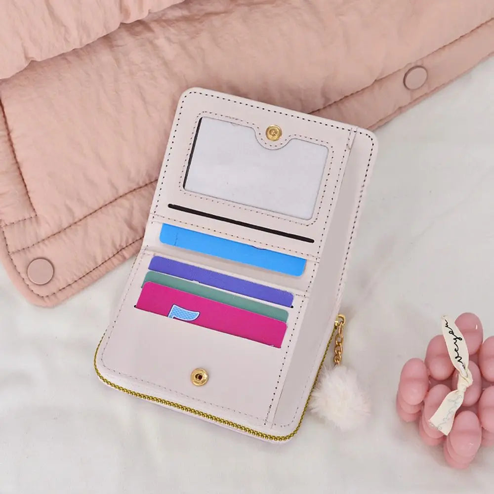 PU Leather Coin Purse – 2-Fold Card Wallet for Girls Coin Purse Wallet HIP