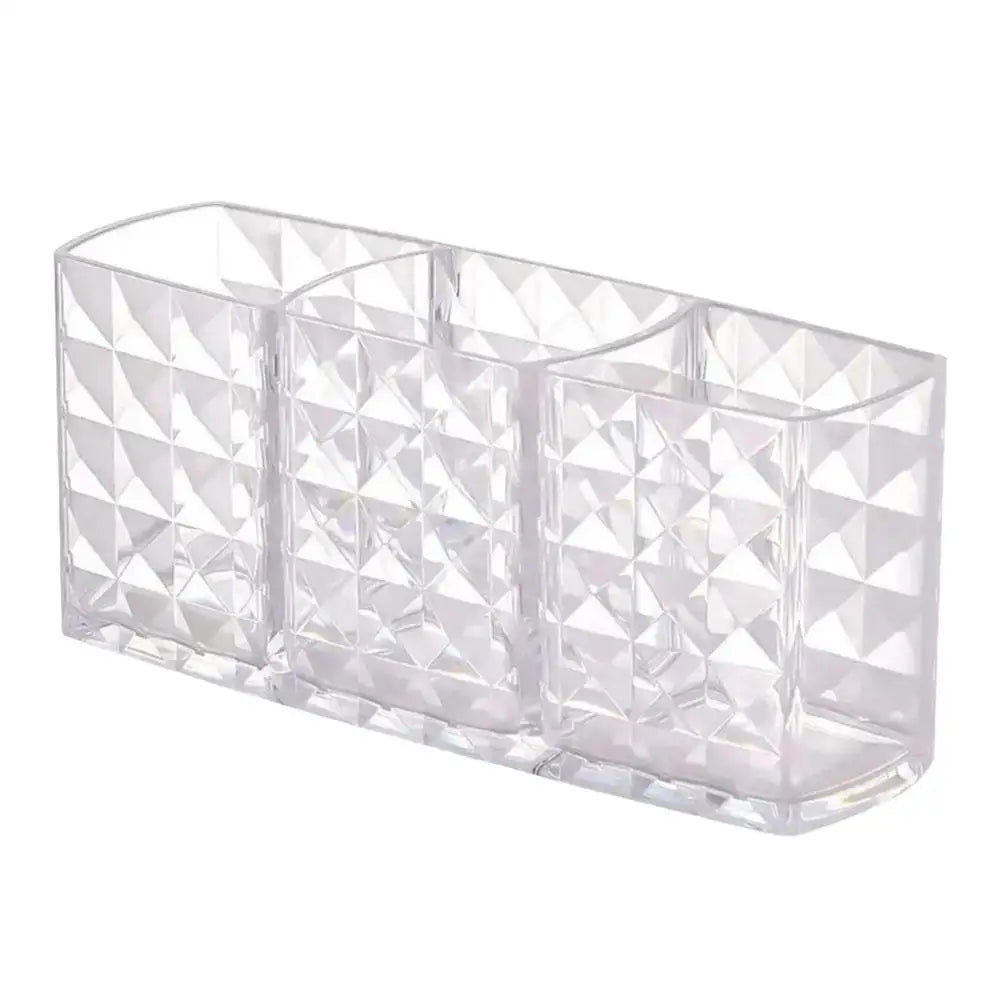 Clear Acrylic Makeup Brush Holder Desk Cosmetic Organizer Lipstick Storage Box Nail Polish Display Stand Rack Jewelry Case HIP A