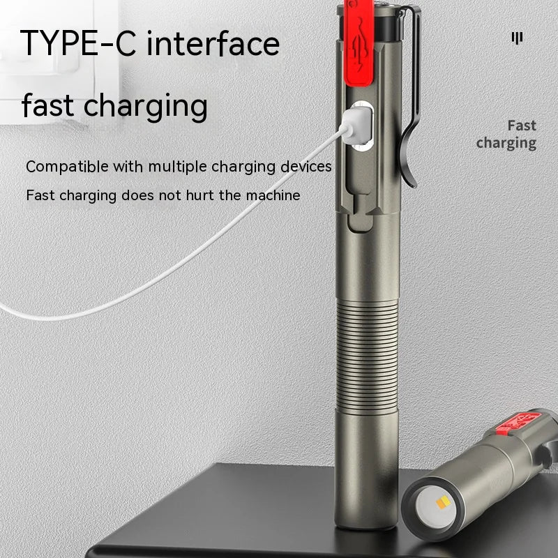 ESMARTER Rechargeable Dual LED Penlight with Clip | 5W LED Penlight Torch HIP