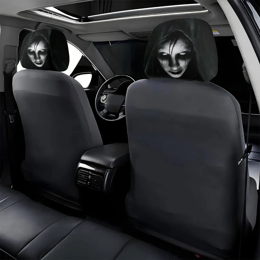 2-Pack Gothic Witch Car Headrest Covers – Polyester Car Headrest Cover HIP