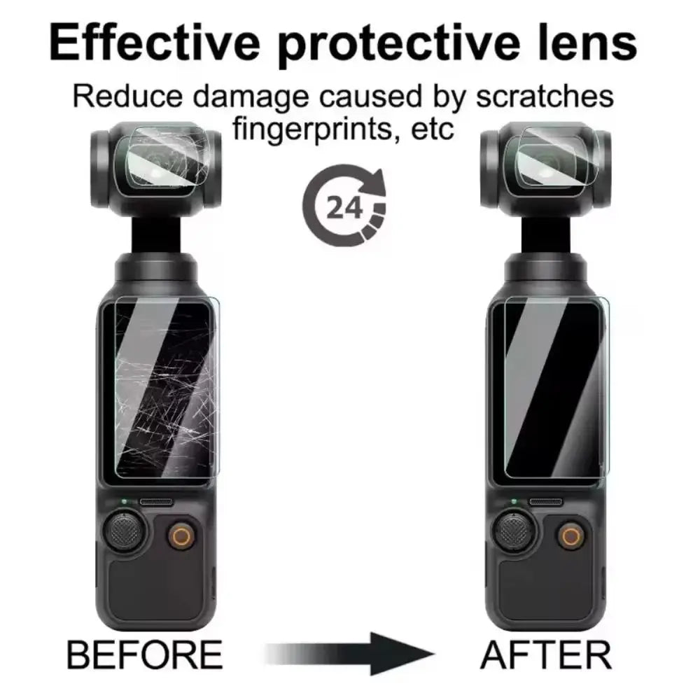 Tempered Glass Screen & Lens Protector – DJI Osmo Pocket 3 & 4 Camera Screen Protector HIP