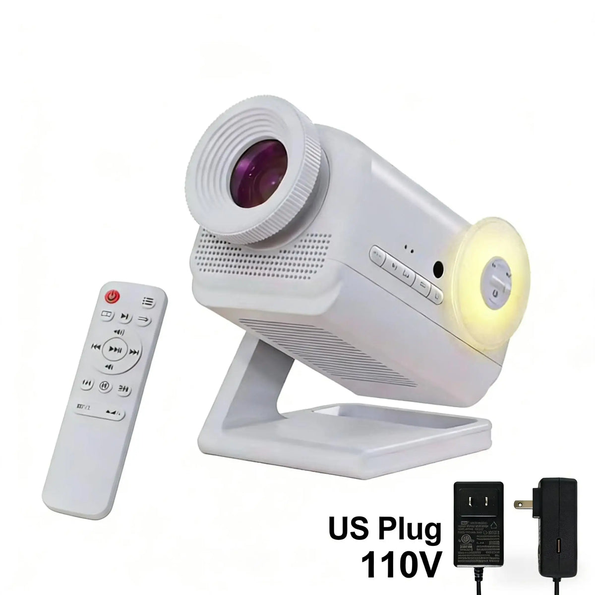 Holographic Star Projector: 60 Dynamic Scenes, 3D HD Floating, Home Cinema Effect, Kids Bedroom Light HIP White-US plug China Mainland EU