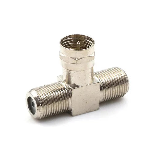2-Way F-Type Coaxial Splitter – Male to 2 Female TV & Satellite Coaxial Signal Splitter HIP One Size No plug